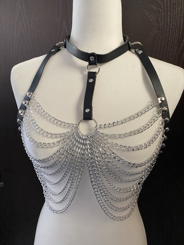 Punk layered body chain black - layered,